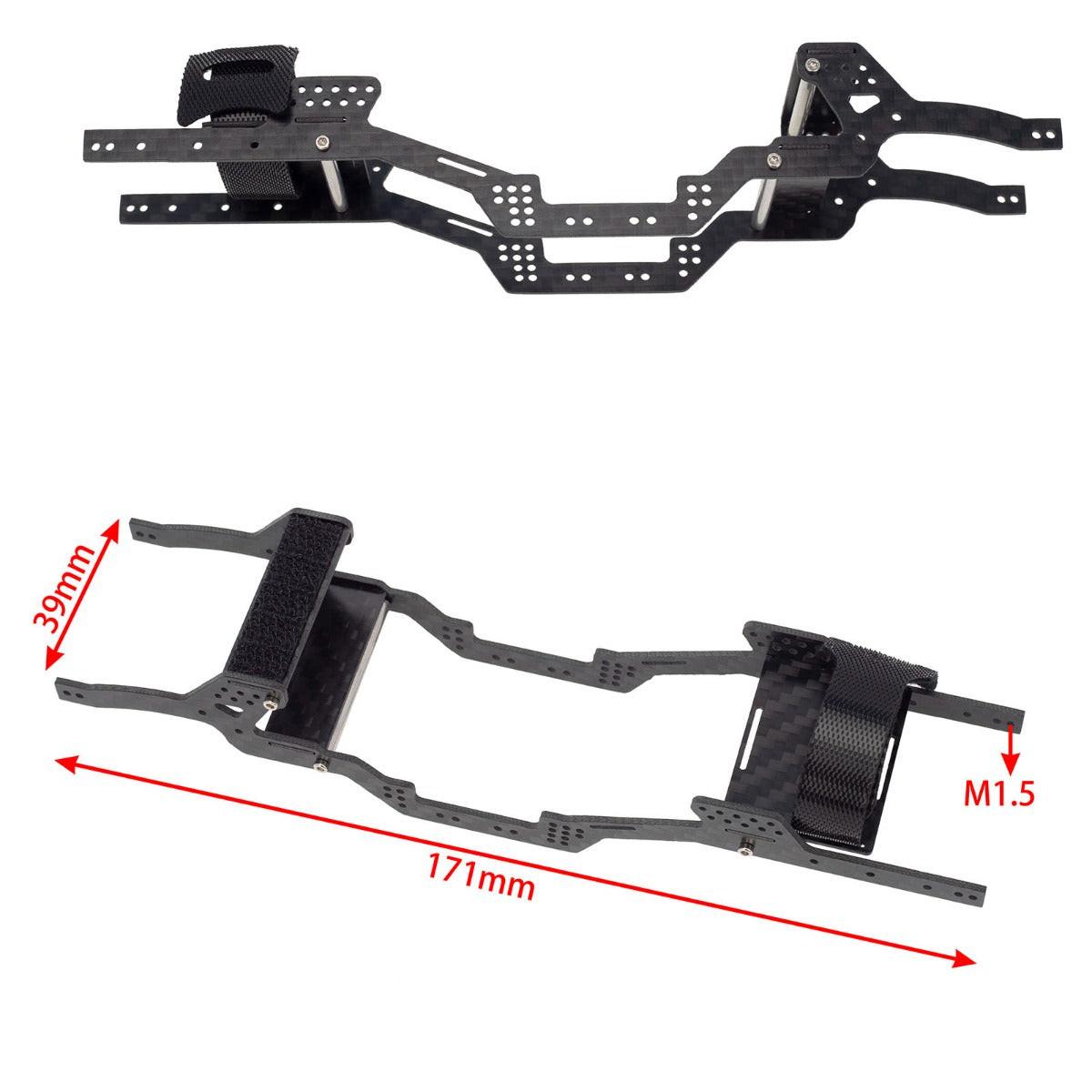 Powerhobby SCX24 Jeep Bronco C10 LCG Carbon Fiber Chassis - PowerHobby