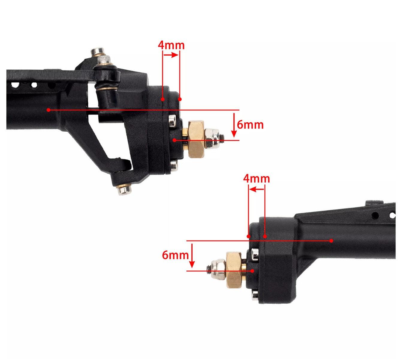 Powerhobby Axial SCX24 Front Rear Portal Axle Jeep C10 Bronco Deadbolt Crawler - PowerHobby