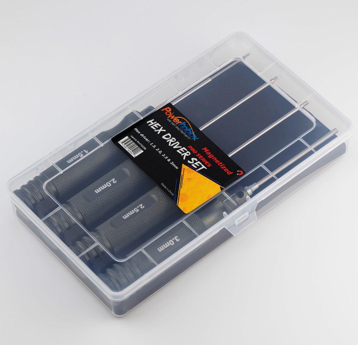 Powerhobby Pro Series Magnetized Hex Tool Set Metric 1.5, 2.0, 2.5, 3.0mm - PowerHobby