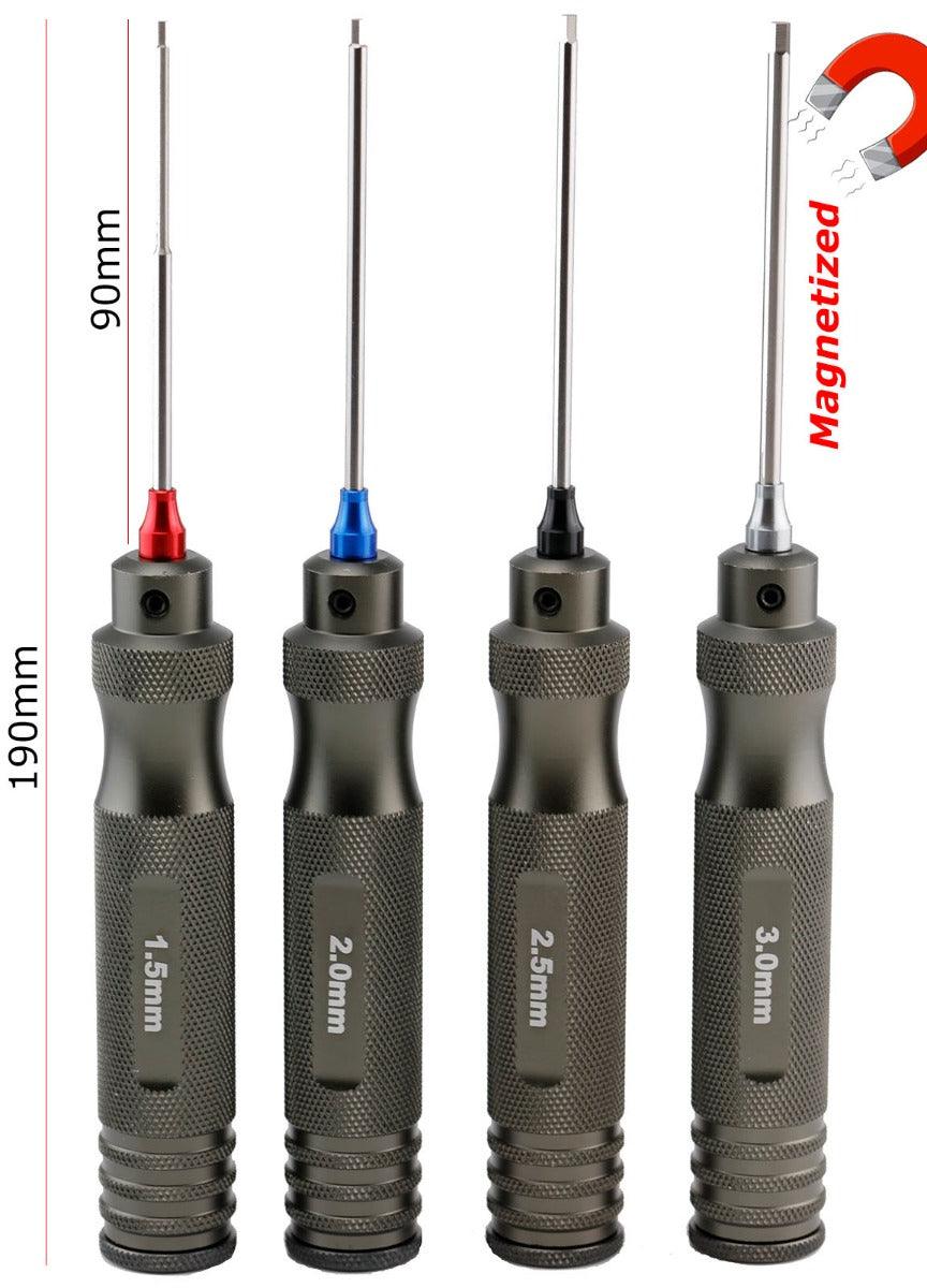 Powerhobby Pro Series Magnetized Hex Tool Set Metric 1.5, 2.0, 2.5, 3.0mm - PowerHobby