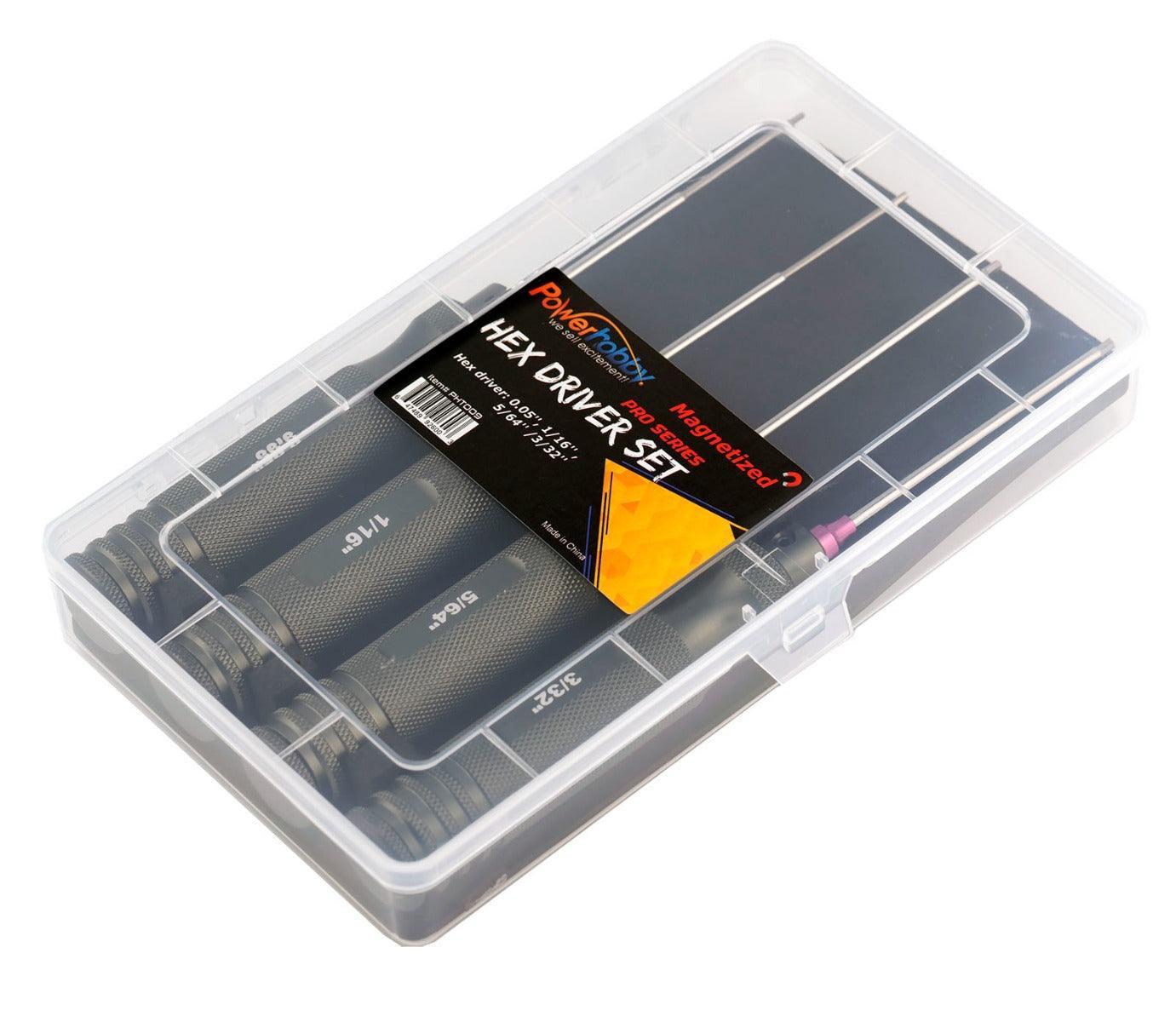 Powerhobby Pro Series Magnetized Hex Tool Set Standard 0.05'' 1/16'' 5/64'' 3/32'' - PowerHobby