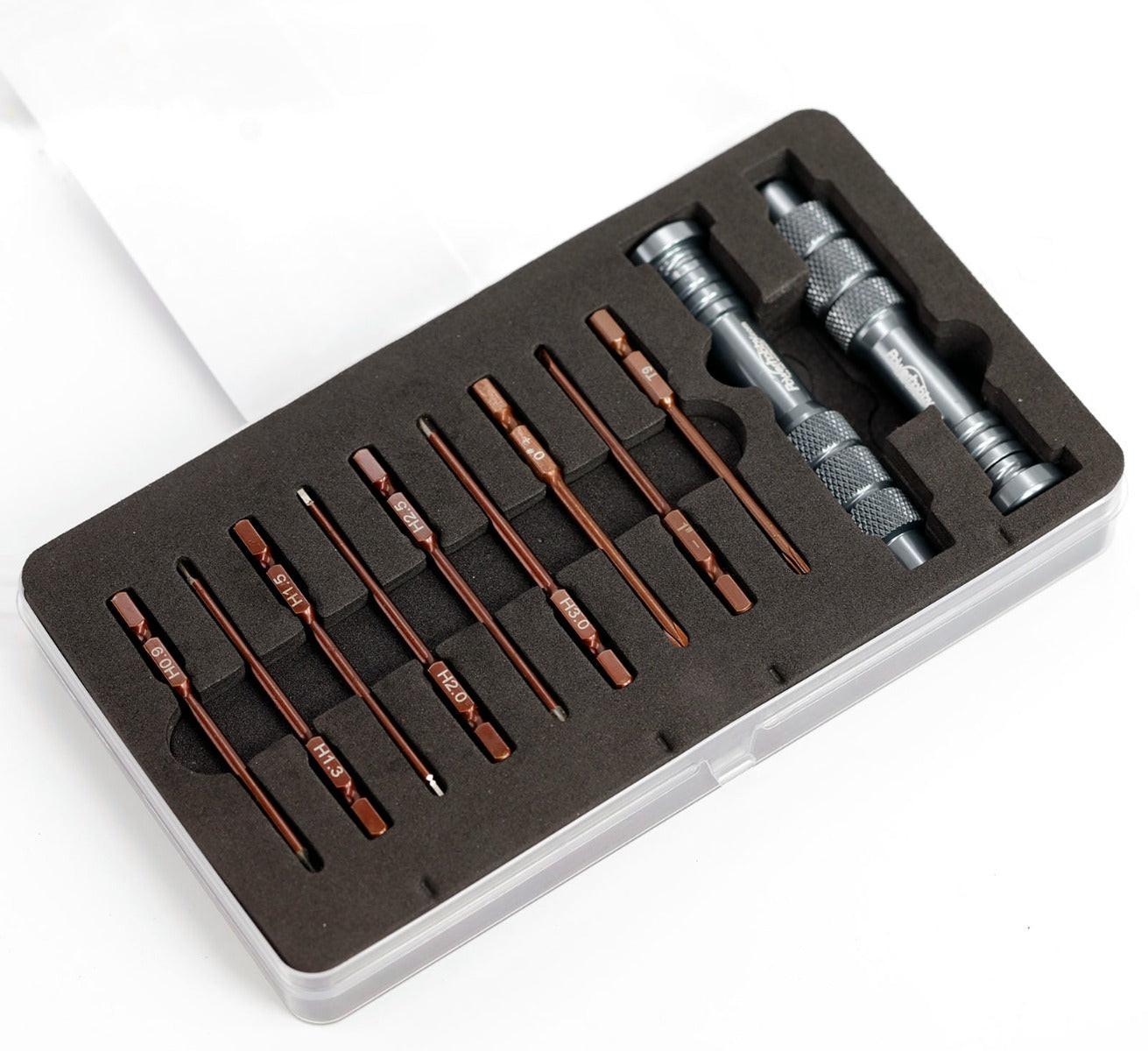 Powerhobby RC Hex Driver Tool Set Metric 0.9 1.3 1.5 2.0 2.5 3.0mm w/ 2 Handles - PowerHobby