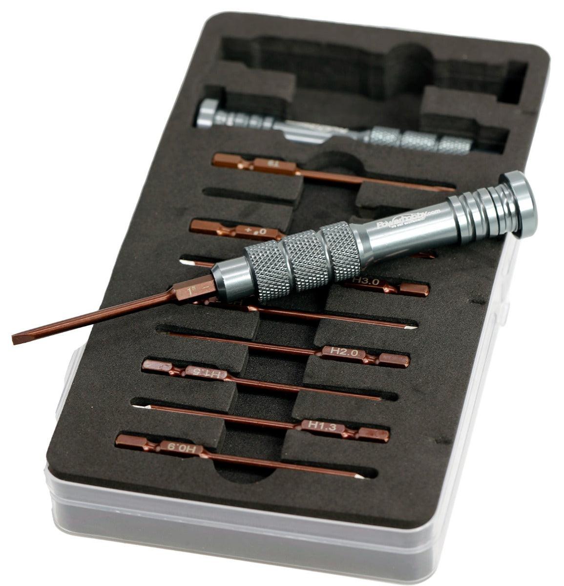 Powerhobby RC Hex Driver Tool Set Metric 0.9 1.3 1.5 2.0 2.5 3.0mm w/ 2 Handles - PowerHobby