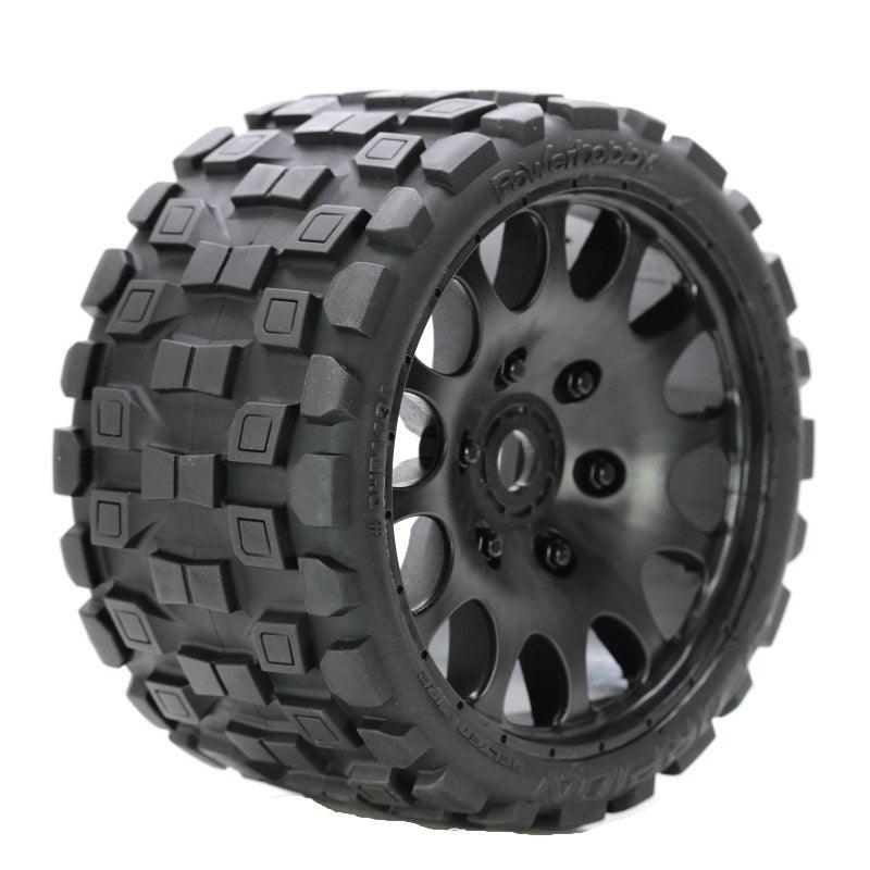 Powerhobby Scorpion Belted Monster Truck Tires / Wheels w 17mm Hex (2) Race - PowerHobby