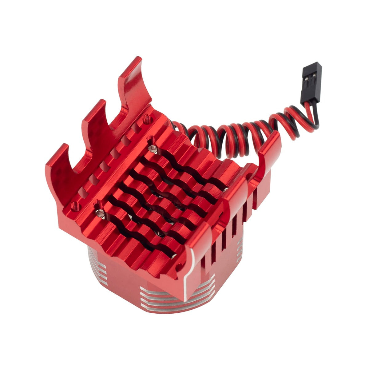 PowerHobby 1/8 Aluminum High Speed LED Lights Cooling Fan Heatsink Red - PowerHobby