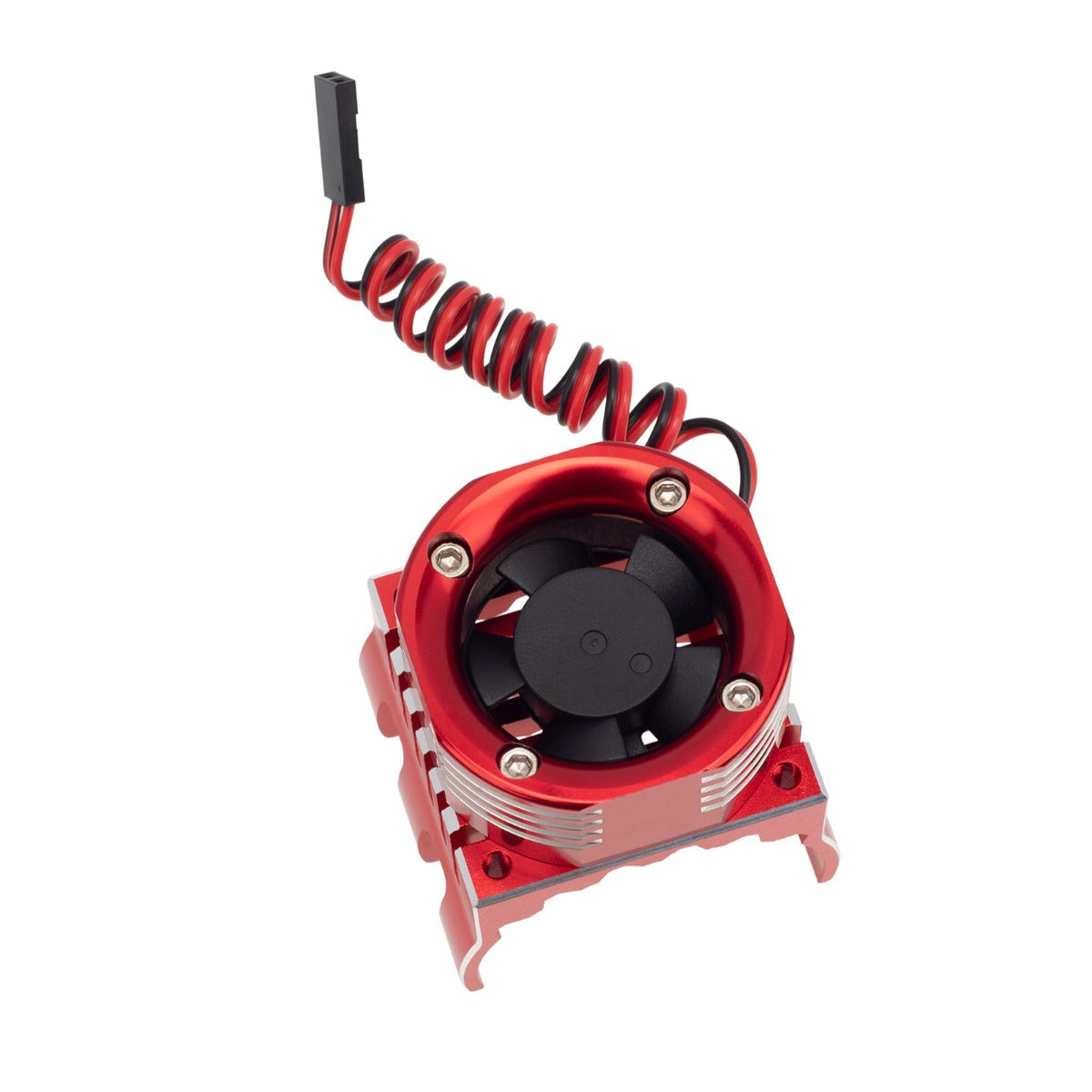PowerHobby 1/8 Aluminum High Speed LED Lights Cooling Fan Heatsink Red - PowerHobby