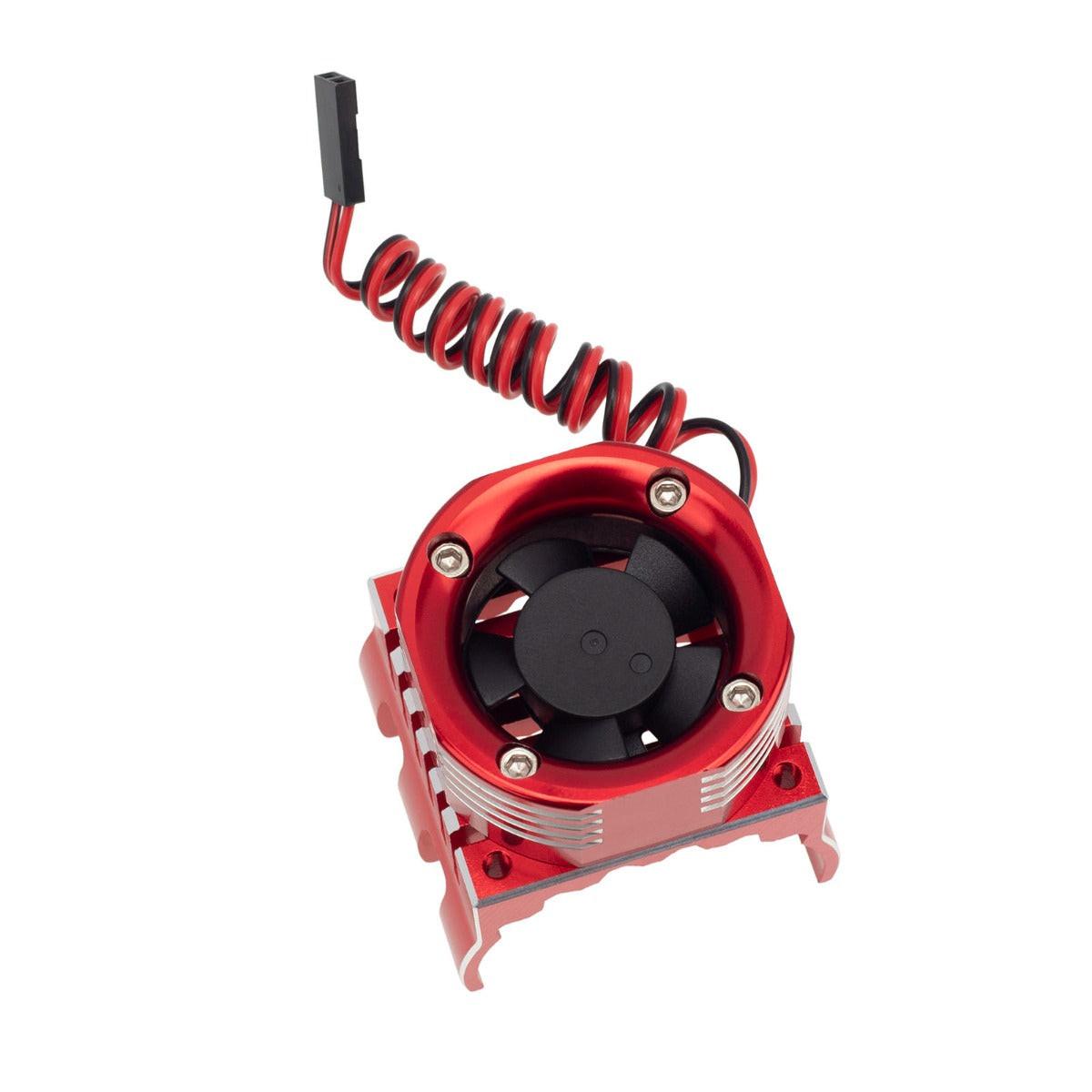 PowerHobby 1/8 Aluminum High Speed LED Lights Cooling Fan Heatsink Red - PowerHobby