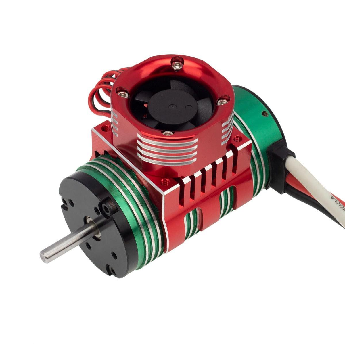 PowerHobby 1/8 Aluminum High Speed LED Lights Cooling Fan Heatsink Red - PowerHobby