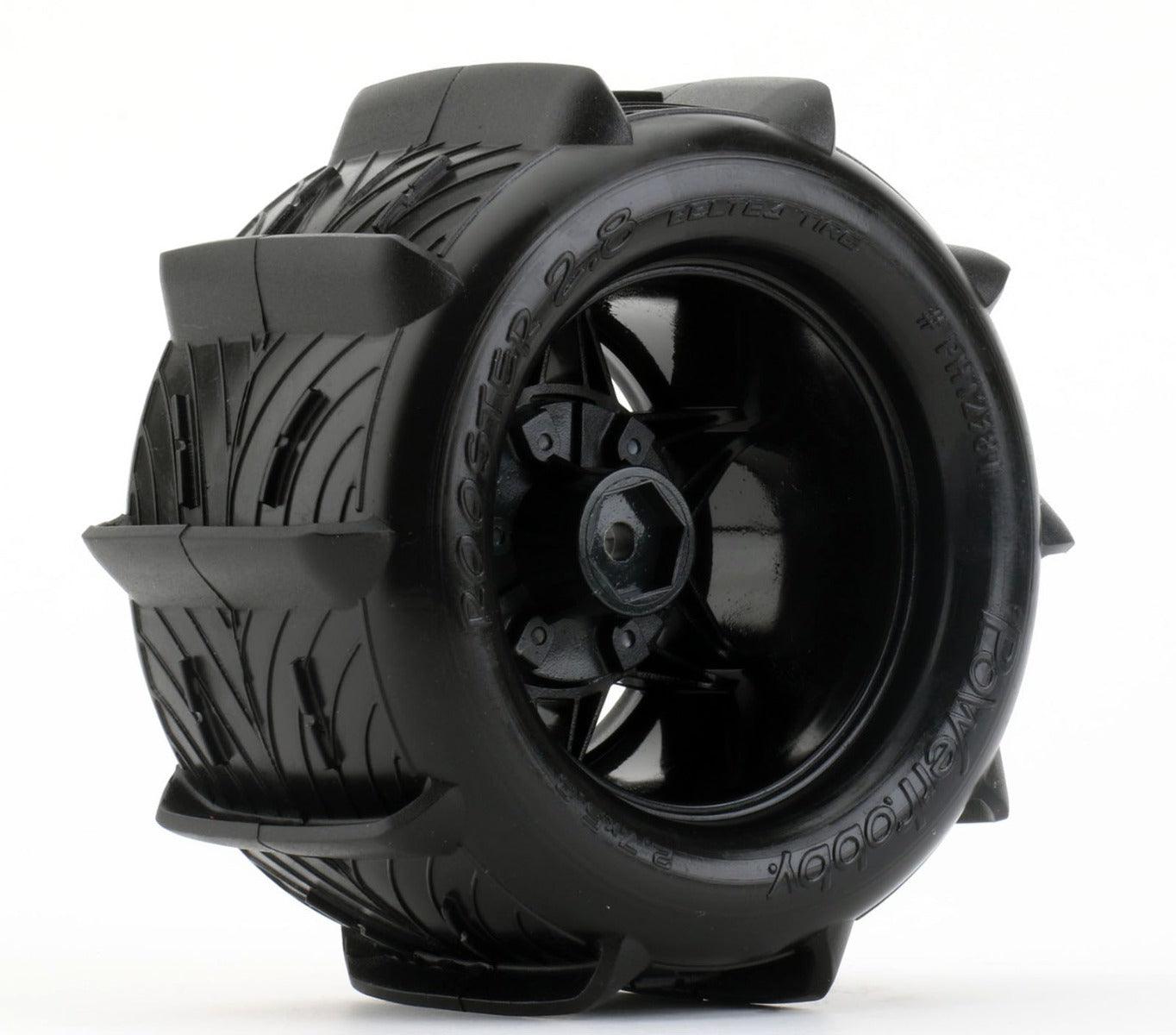 Powerhobby 1/10 Rooster 2.8 Belted Paddle Sand Snow Tires 12mm 14mm 17mm - PowerHobby