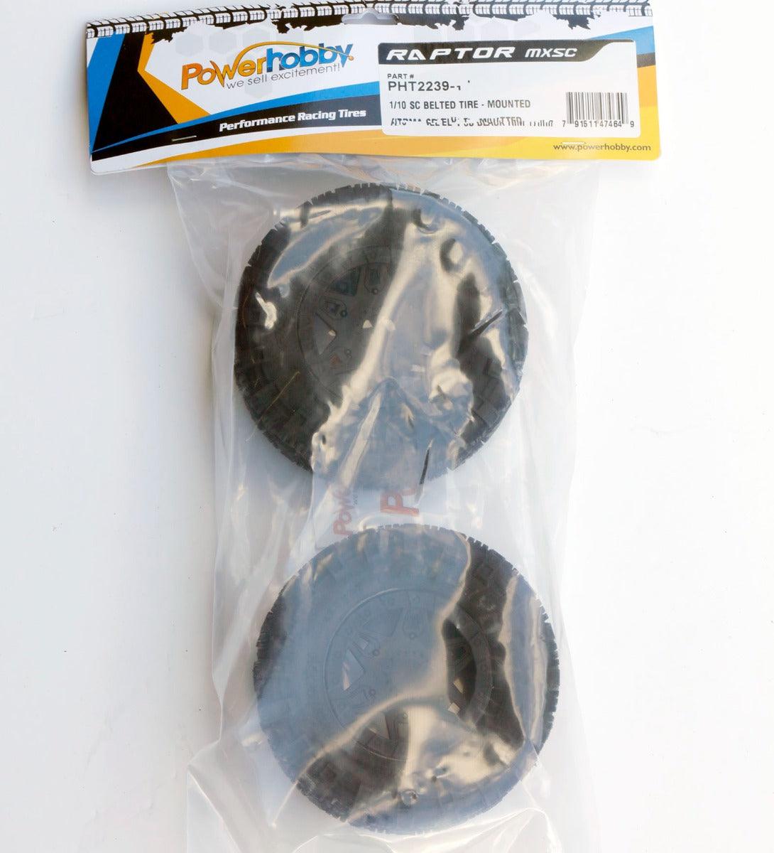 Powerhobby Raptor 2.2 All Terrain Belted Mounted Tires FOR Traxxas Slash 2WD Front - PowerHobby