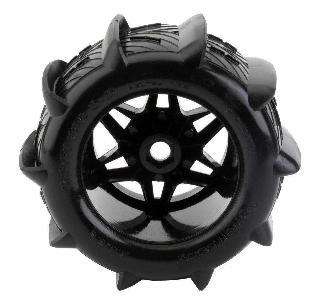 Powerhobby 1/8 Rooster 3.8 Belted Paddle Sand Snow Tires 17mm - PowerHobby