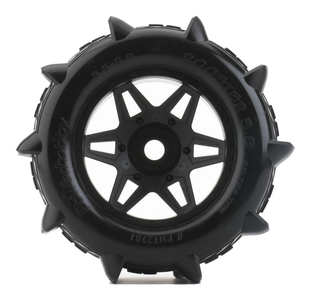 Powerhobby 1/8 Rooster 3.8 Belted Paddle Sand Snow Tires 17mm - PowerHobby