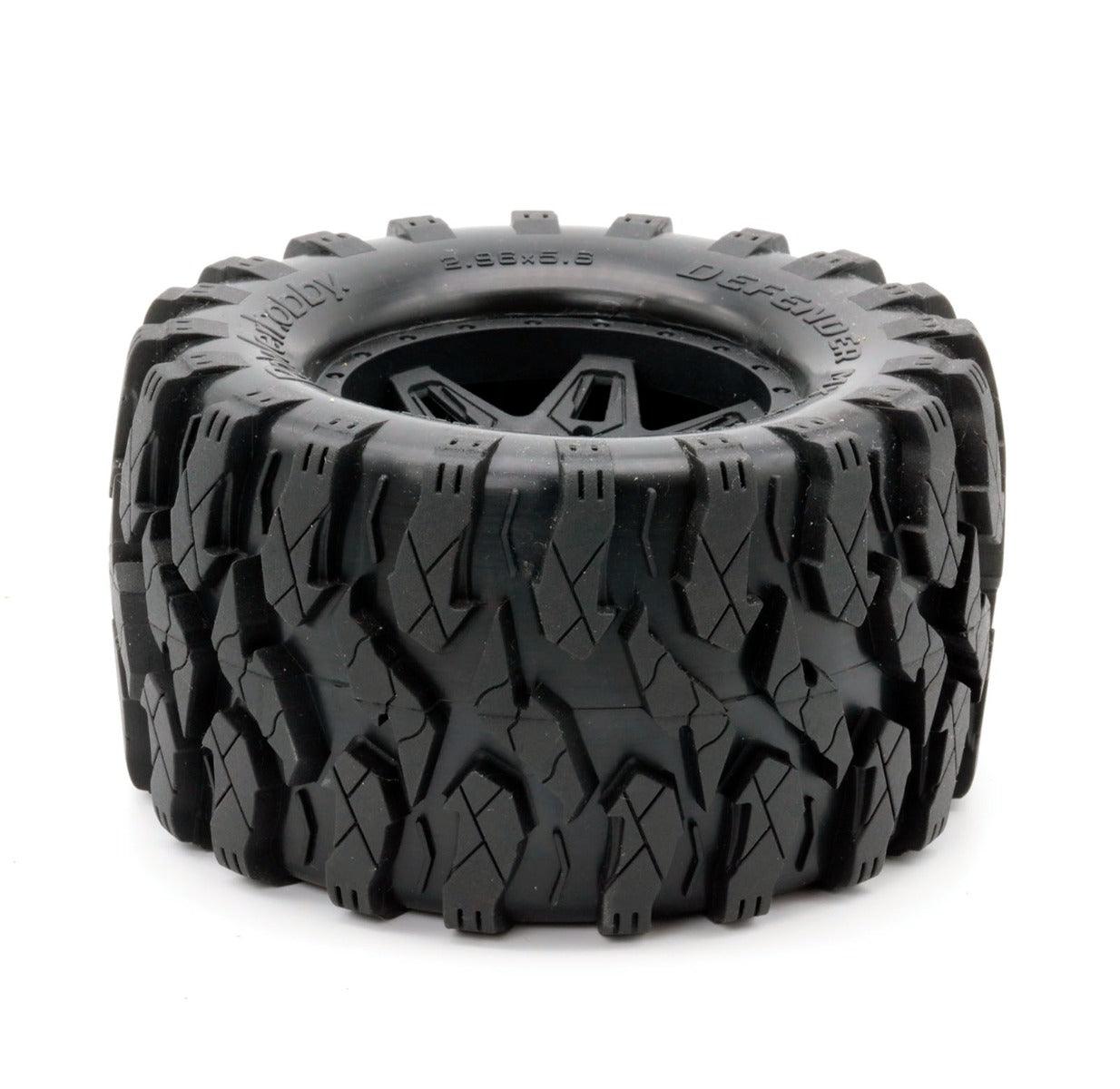 Powerhobby Defender MX Belted All Terrain Tires Mounted 17mm FOR Traxxas Maxx - PowerHobby
