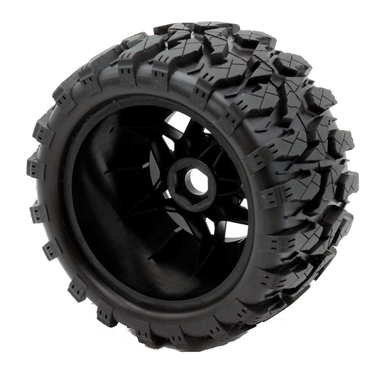 Powerhobby Defender MX Belted All Terrain Tires Mounted 17mm FOR Traxxas Maxx - PowerHobby