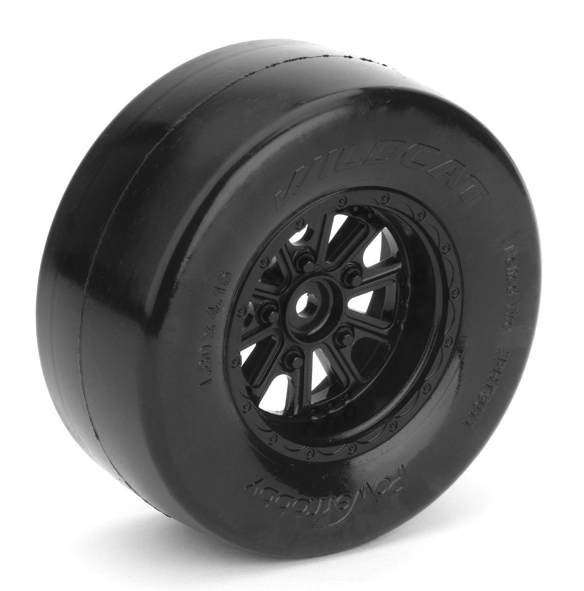 Powerhobby 1/10 Mounted Wildcat BELTED Rear 2.2"/3.0" Drag Racing Tires ULTRA SOFT - PowerHobby