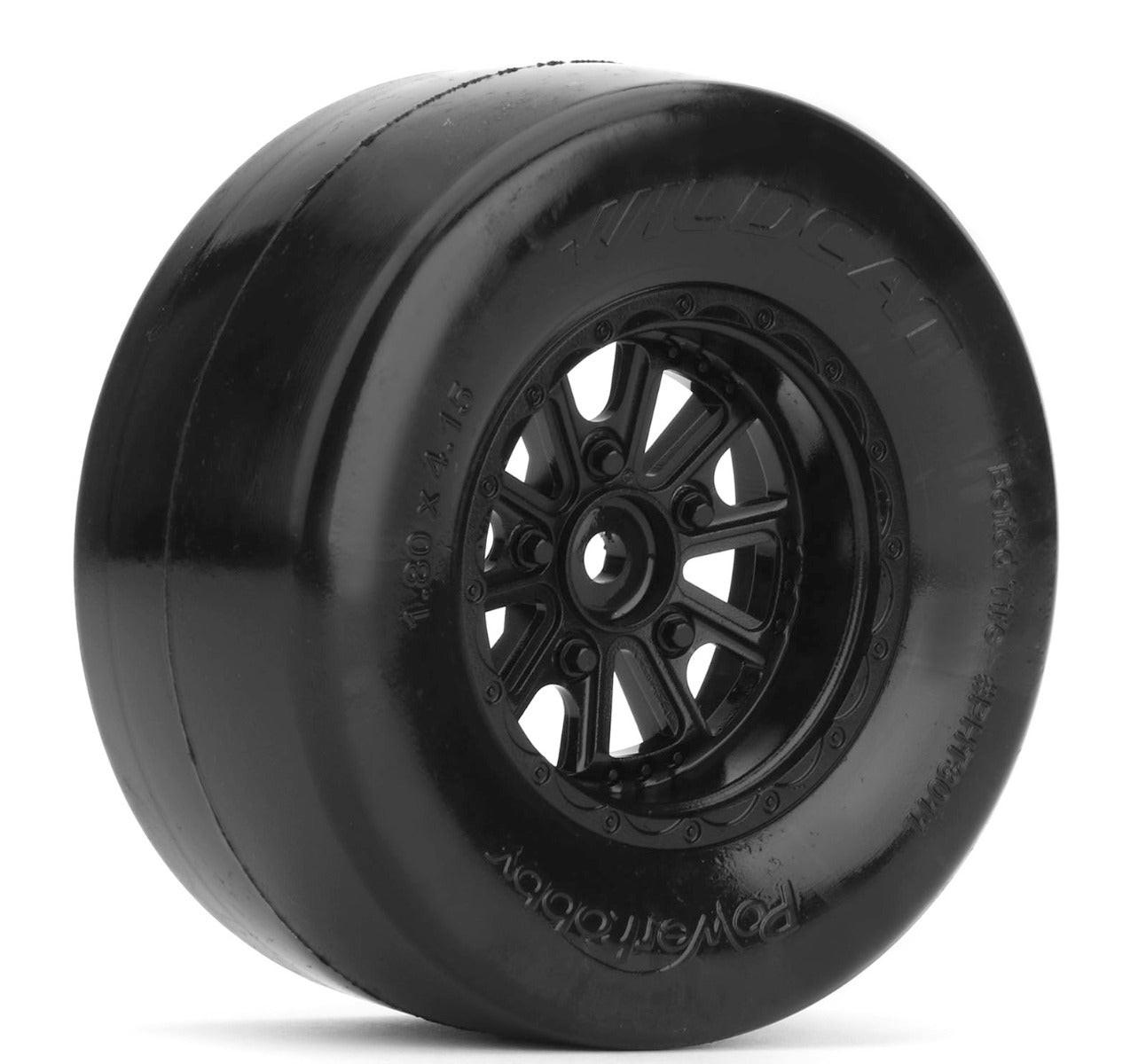 Powerhobby 1/10 Mounted Wildcat BELTED Rear 2.2"/3.0" Drag Racing Tires Soft - PowerHobby