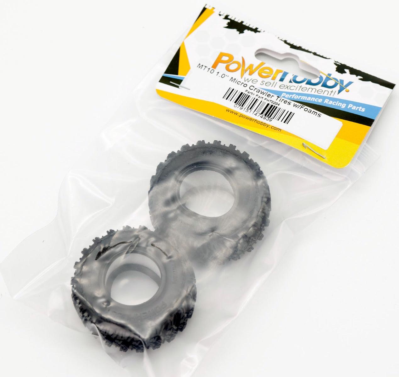 Powerhobby MT10 1.0” Micro Crawler Tires 1/24 Axial SCX24 C10 Jeep Betty - PowerHobby