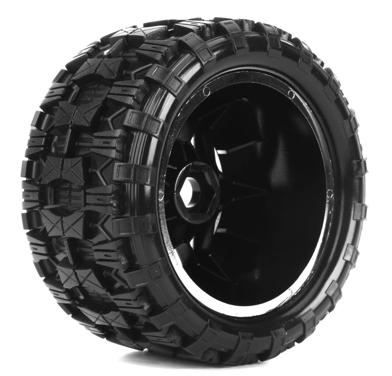 Powerhobby Raptor X Belted Pre-Mounted Tires FOR Traxxas X-Maxx XMaxx Black - PowerHobby