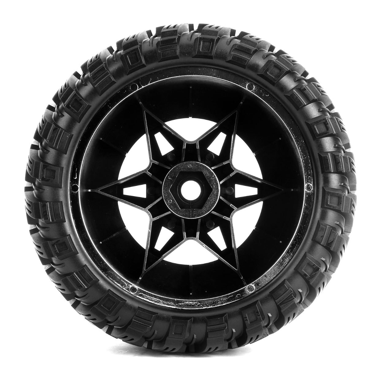 Powerhobby Armor X Belted Pre-Mounted Tires FOR Traxxas X-Maxx XMaxx Black - PowerHobby