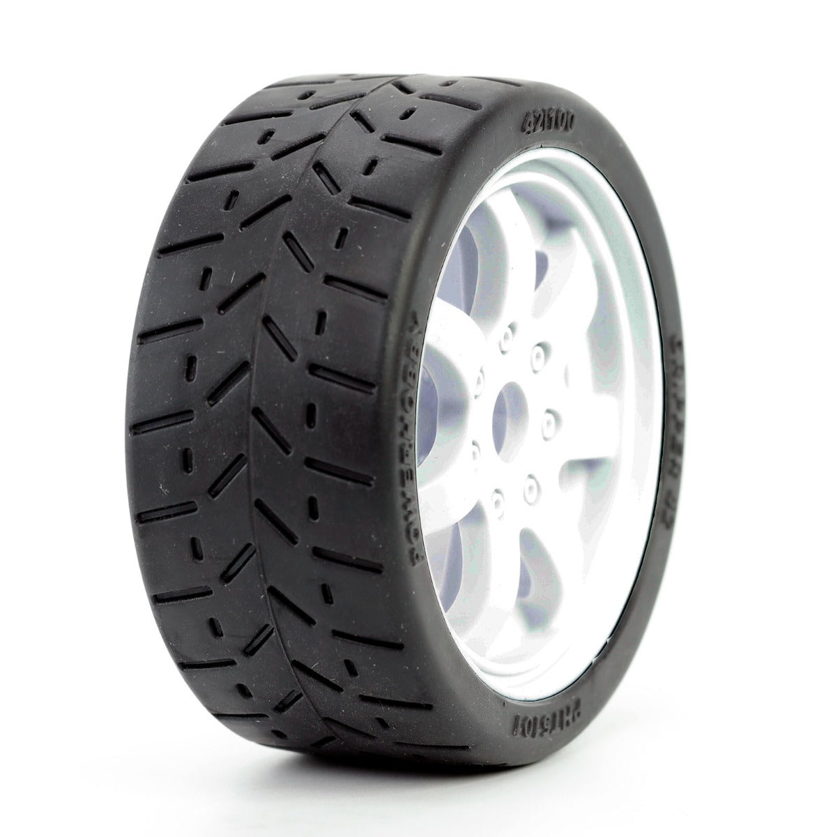 Powerhobby 1/8 Gripper 42/100 Belted Mounted Tires 17mm White Wheels - PowerHobby