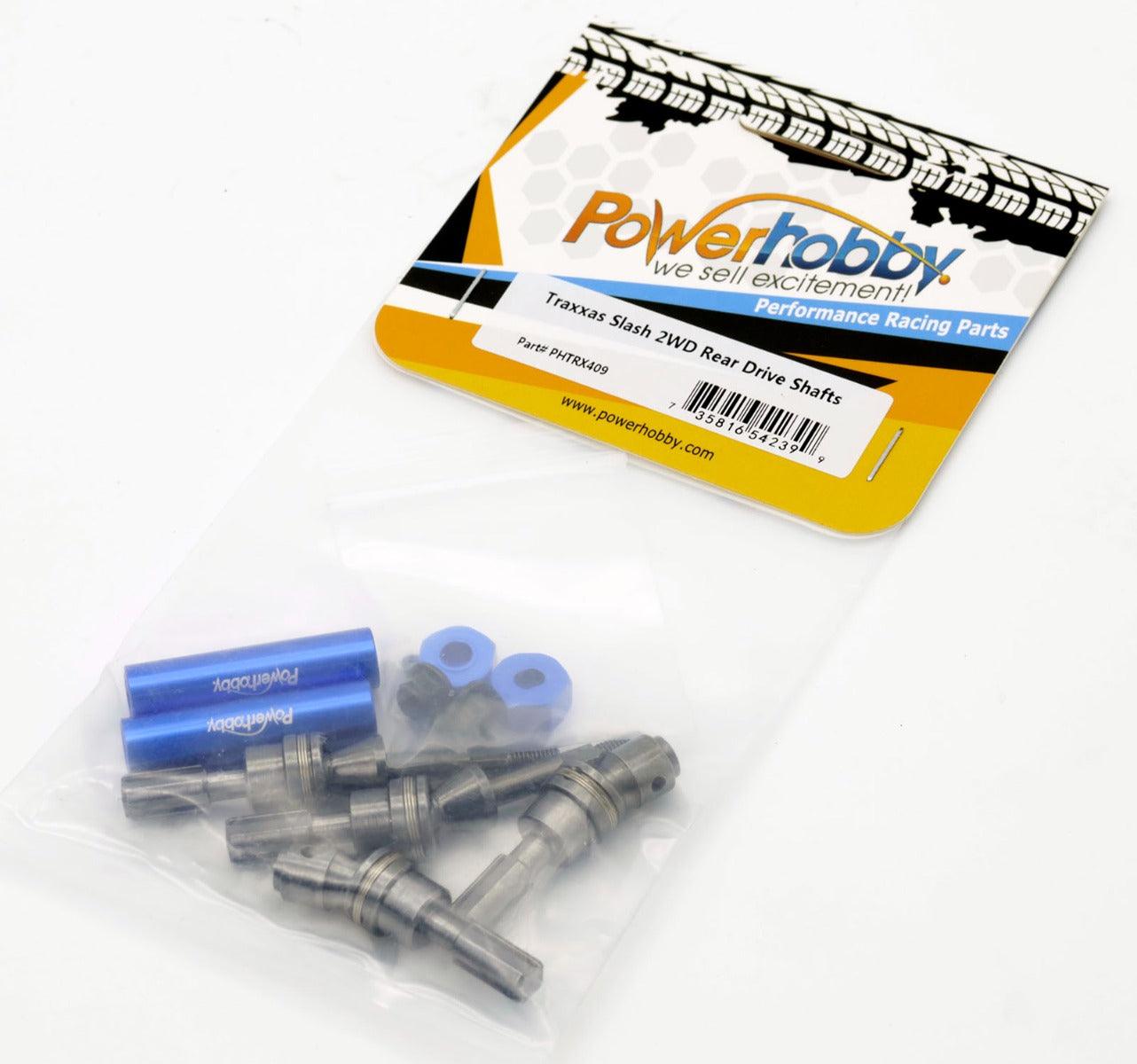 Powerhobby FOR Traxxas Slash 2WD Rear Steel Driveshaft / CVD HD Blue - PowerHobby