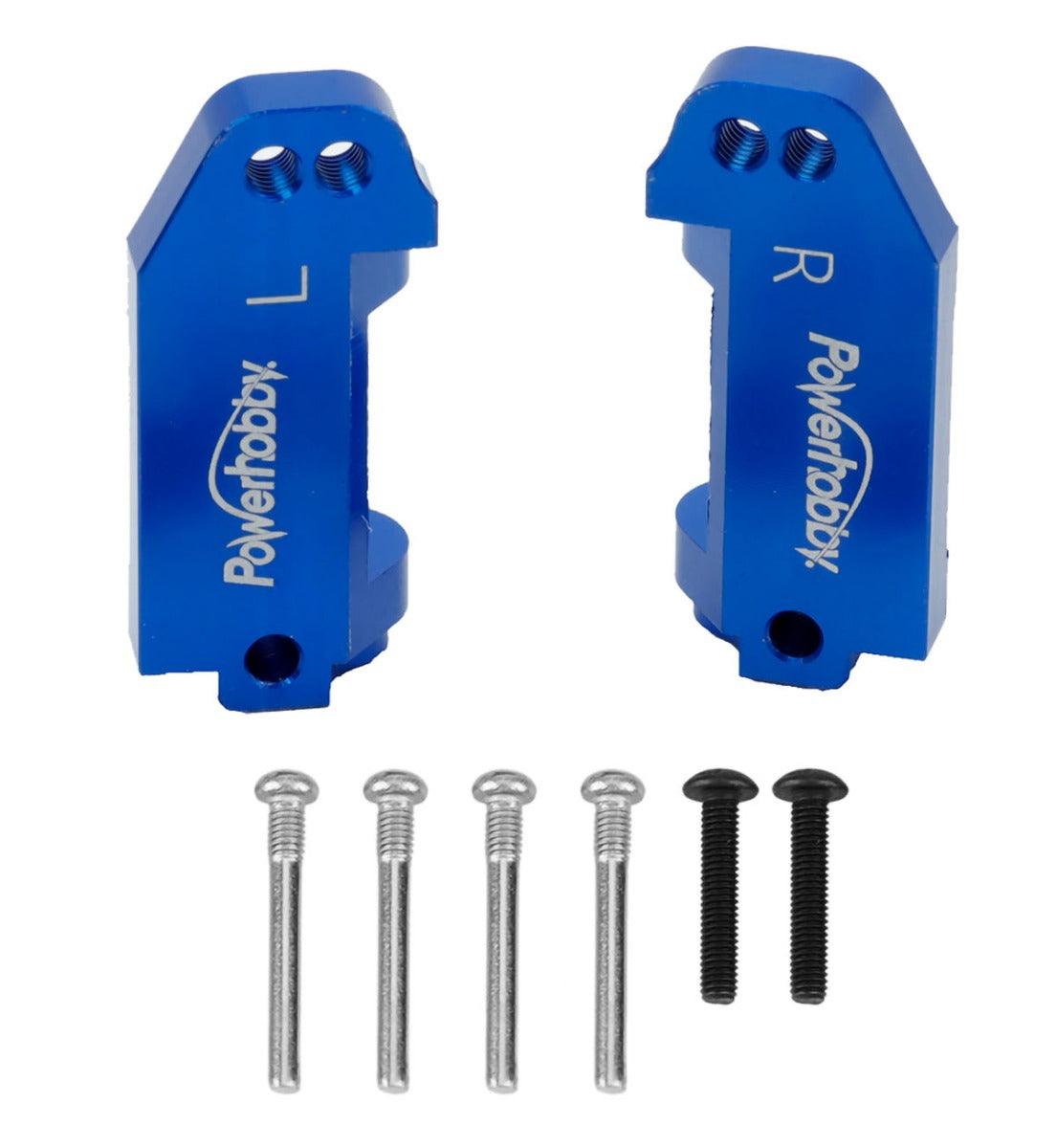 Powerhobby Aluminum Caster Blocks FOR Traxxas Slash Rustler Bandit Stampede Blue - PowerHobby