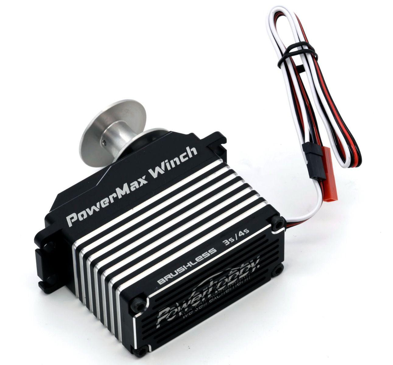 Powerhobby POWERMAX WINCH 1/5 High Torque Speed + Axial SCX6 Front Bumper Mount - PowerHobby