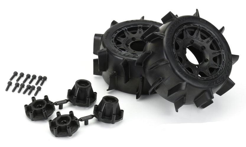 Pro-Line 10160-10 Sand Paw LP 2.8" Sand Tires Mounted (2) Jato Stampede Rustler - PowerHobby