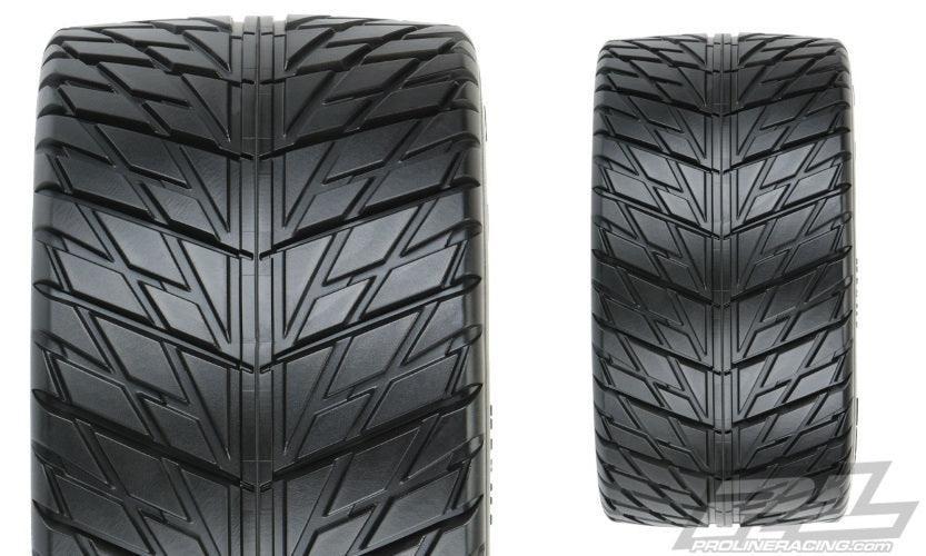 Pro-Line Street Fighter HP 3.8" Street Belted Tire Mounted For MT Mounted - PowerHobby