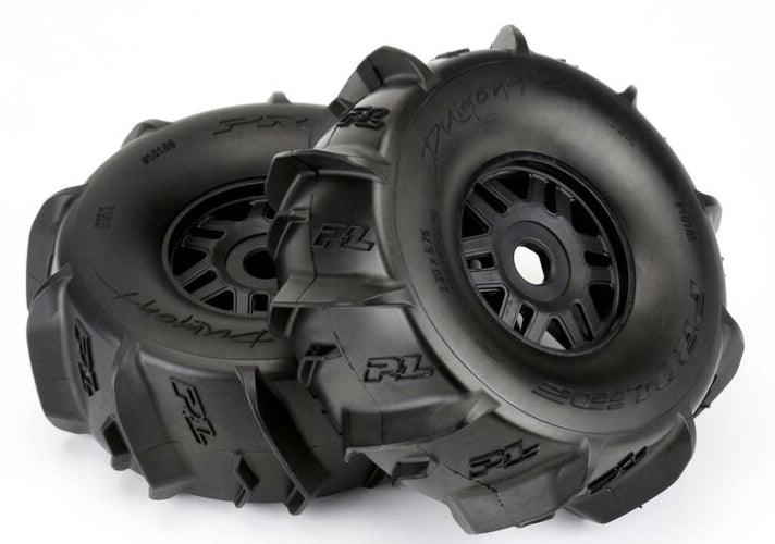 Pro-Line 1/7 Dumont Paddle F/R Tires Pre-Mounted 17mm (2) Black Arrma Mojave - PowerHobby