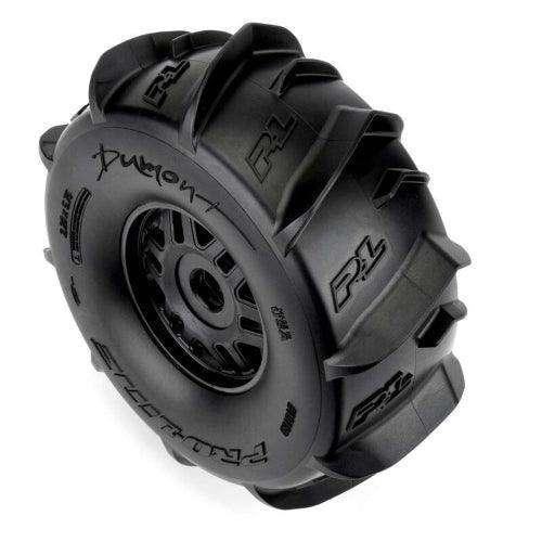 Pro-Line 1/7 Dumont Paddle F/R Tires Pre-Mounted 17mm (2) Black Arrma Mojave - PowerHobby