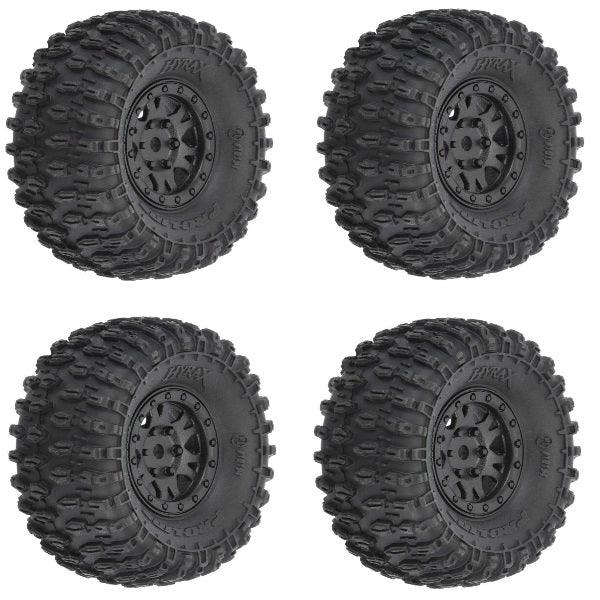 Pro-Line 10194-10 1.0" Hyrax Mounted Tires / Wheels (4) Axial SCX24 - PowerHobby