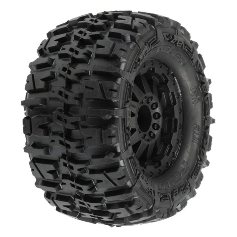 Pro-Line PRO117014 Trencher 2.8 TRA Style Bead,Mnt F-11 Blk Whl: RJATO - PowerHobby