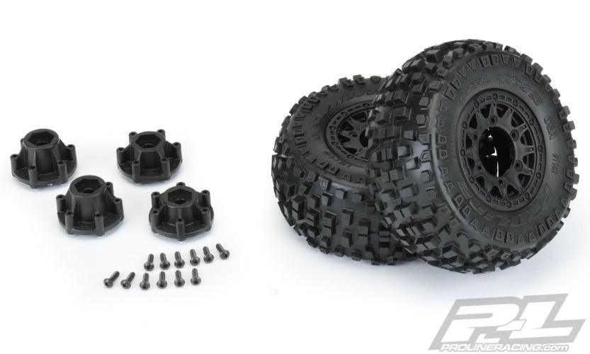 Pro-Line Badlands SC 2.2/3.0 Tires w/Raid Wheels (M2) Traxxas Slash 2wd / 4x4 - PowerHobby