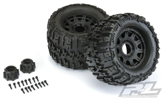 Pro-Line Trencher X 3.8" All Terrain Tires Mounted For 17mm MT Mounted on Raid - PowerHobby