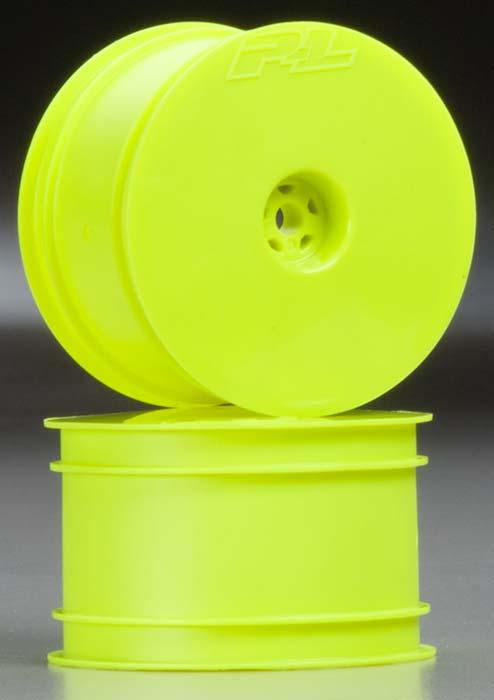 Pro-line 2736-02 Velocity 2.2" Front Wheels w/12mm Hex Yellow (2) B4.2/RB6 - PowerHobby