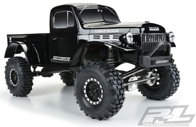 Pro-Line 3499-18 1946 Dodge Power Wagon Black Body 12.3 Wheelbase Crawlers - PowerHobby