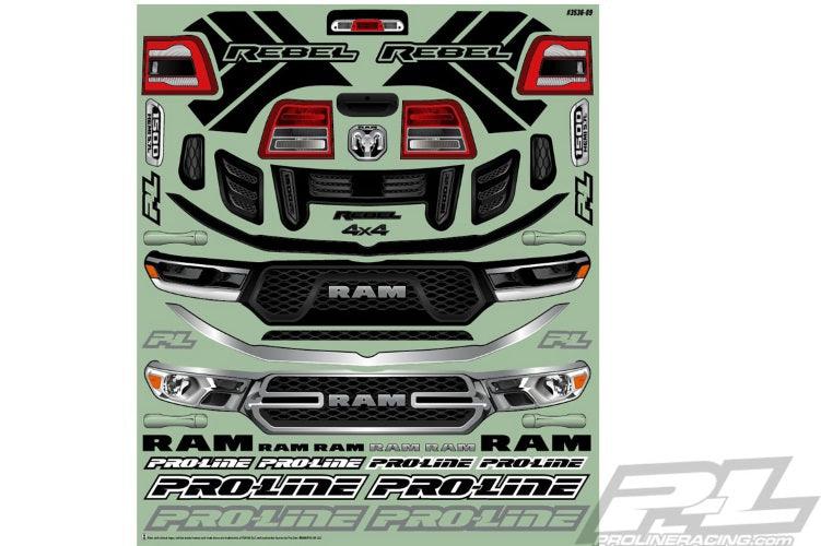 Pro Line 3536-17 Pre-Cut 2020 Ram Rebel 1500 Clear Body Traxxas E-Revo 2.0 - PowerHobby