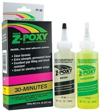 Zap PT39 Adhesives Z-Poxy 30-Minute Resin & Hardener 8 oz Set Glue - PowerHobby