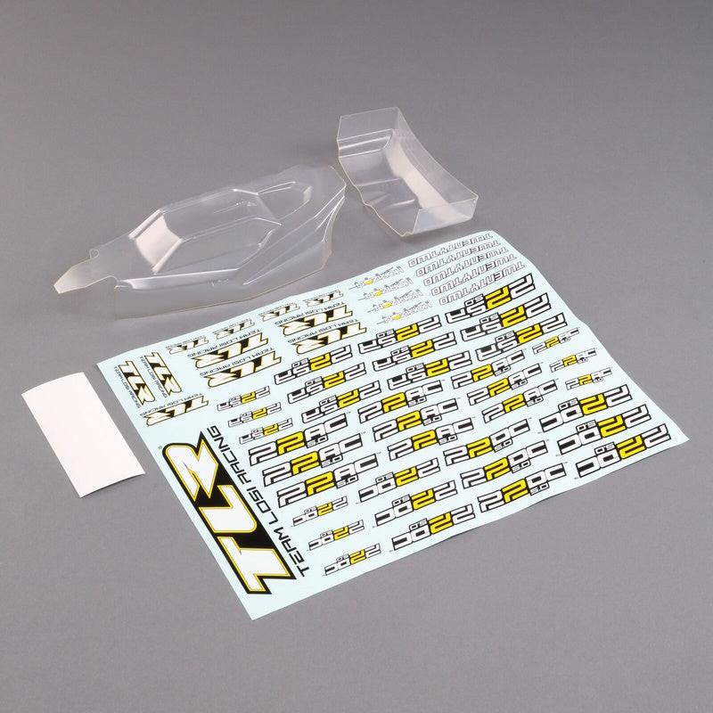 Team Losi Racing TLR230013 Ultra Lightweight Body & Wing Clear 22 5.0 Car/Truck - PowerHobby