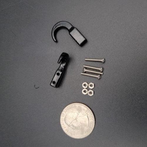 Exclusive RC ERC6-1161 SCX6 1/6 Scale Recovery Hooks (2) (Black) - PowerHobby