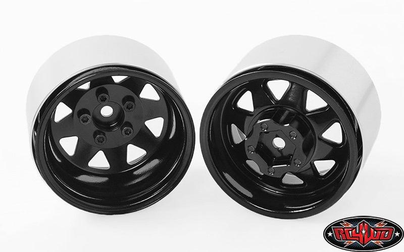 RC4WD Z-W0243 5 Lug Deep Dish Wagon 1.9" Steel Stamped Beadlock Wheels Black (4) - PowerHobby
