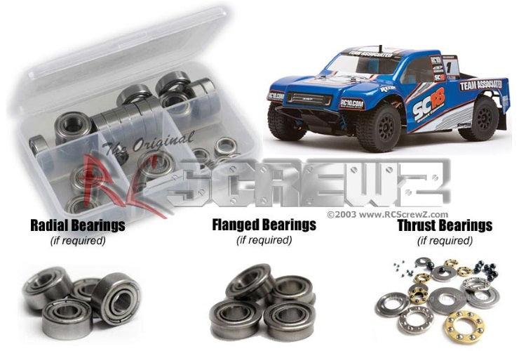RcScrewz ASS040B Precision Bearing Kit Associated SC18 1/18th - PowerHobby