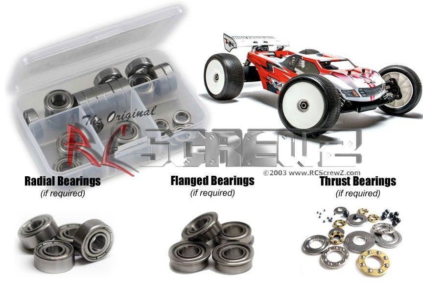 RCScrewz mug027b Mugen Seiki MBX-7T Nitro (#E2013) Metal Shielded Bearing Kit - PowerHobby