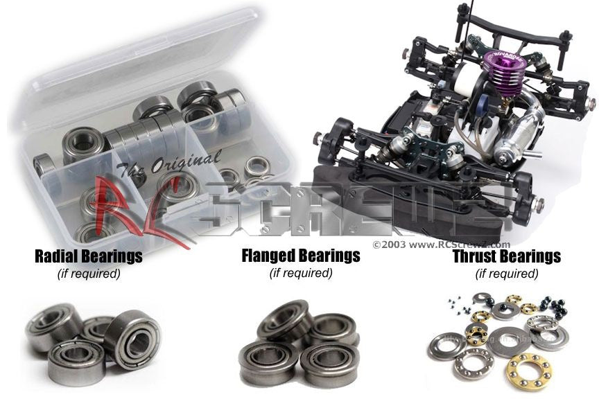 RCScrewz mug032b Mugen Seiki MGT7 Nitro Metal Shielded Bearings - PowerHobby