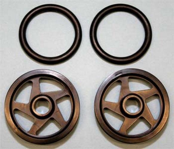 RJ Speed 2501 O-Ring Wheels 1.5" Black (2) For 13" Wheelbase Funny Car - PowerHobby