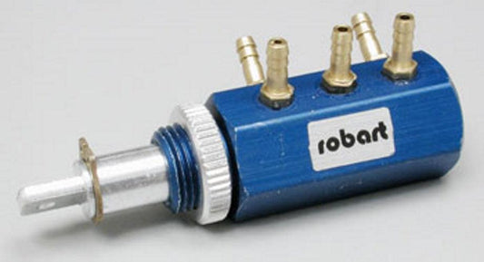 Robart 167 2 Position 5 Port Air-Control Valve (Blue) - PowerHobby