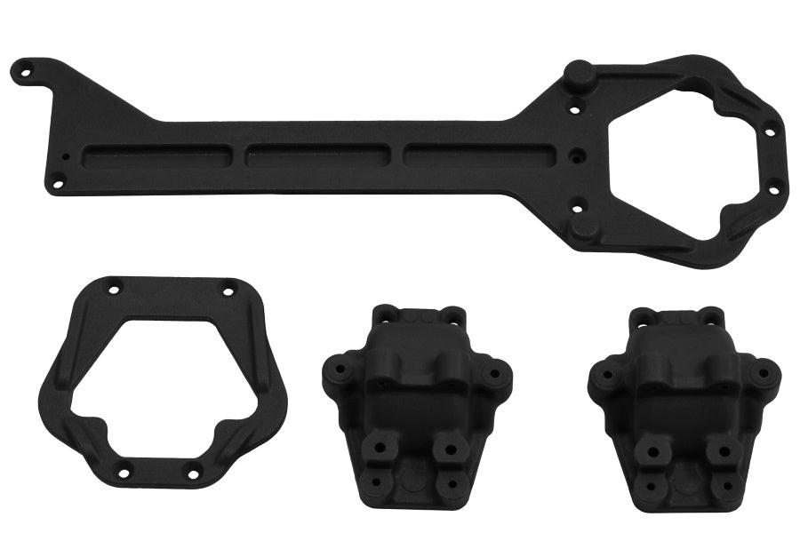 RPM 70792 Front Rear Upper Chassis Differential Covers LaTrax Teton Rally Black - PowerHobby
