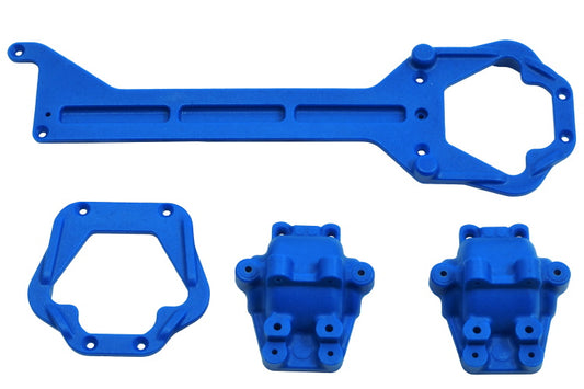 RPM 70795 Front Rear Upper Chassis Differential Covers LaTrax Teton Rally Blue - PowerHobby