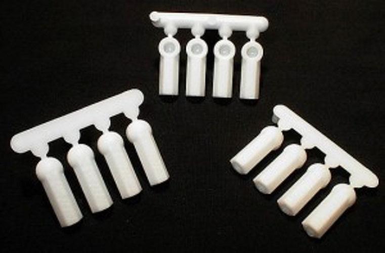 RPM 73381 Heavy Duty Rod Ends Dyeable White For 4--40 - PowerHobby